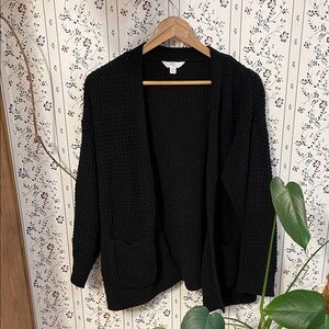 Time and Tru Black Knit Cardigan